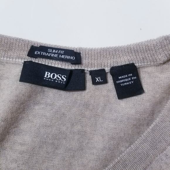 Boss Hugo Boss Slim Fit Extra Fine Merino Pullover Sweater - Picture 2 of 15